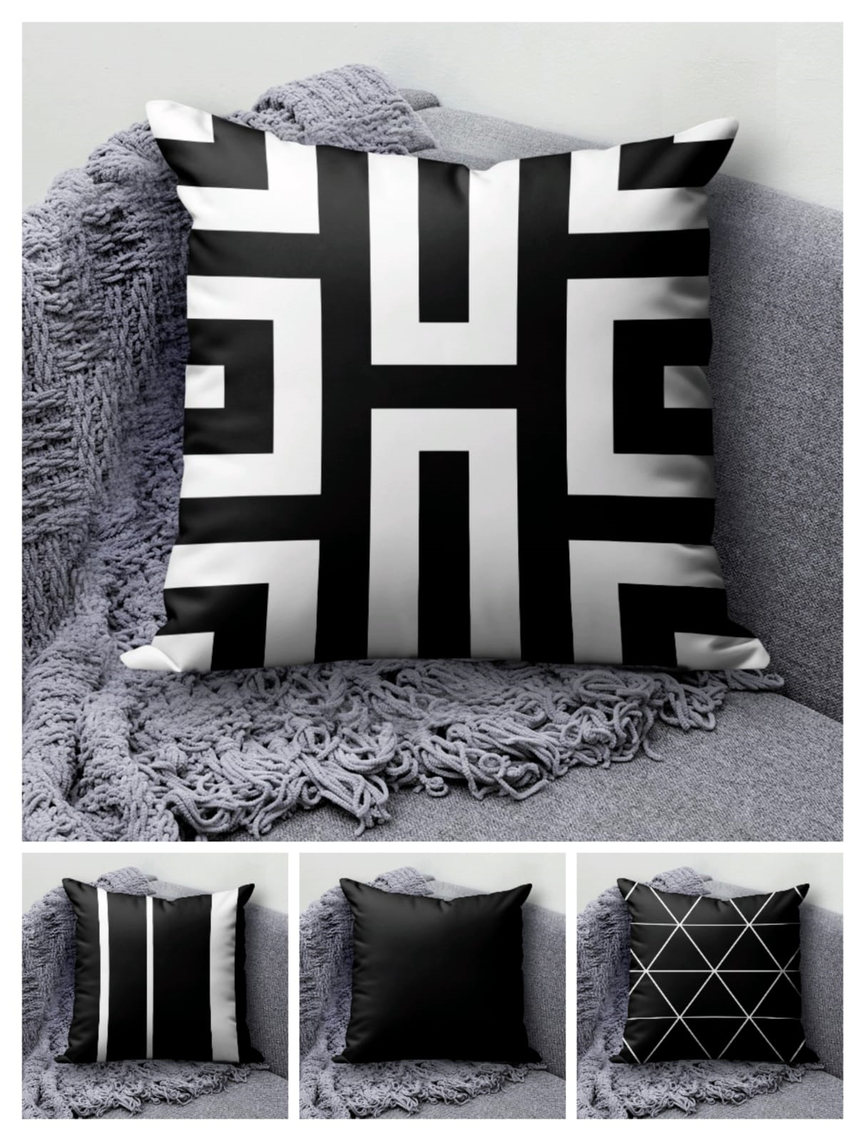 Obsidian weave- cushions